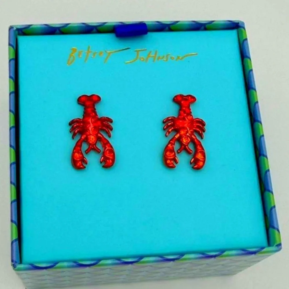 Betsey Johnson Red Crab Statement Ring‎ - Enamel & Crystal - Gold Tone - NWT